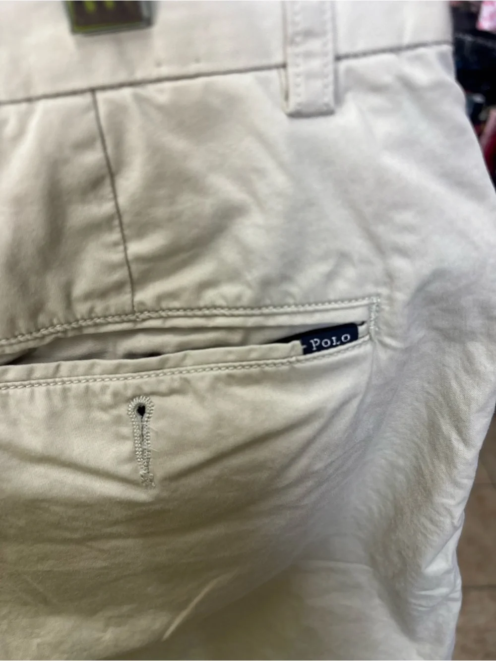 Polo by Ralph Lauren Light Beige Flat Front Men's Shorts